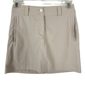 Nike Golf Top Performance Dri-Fit Beige Skort Women's Sz 2 Activewear Athleisure